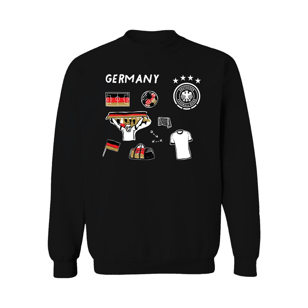 Germany National Team Vive La Fete Women's Impressions Icons Sweatshirt -  Black