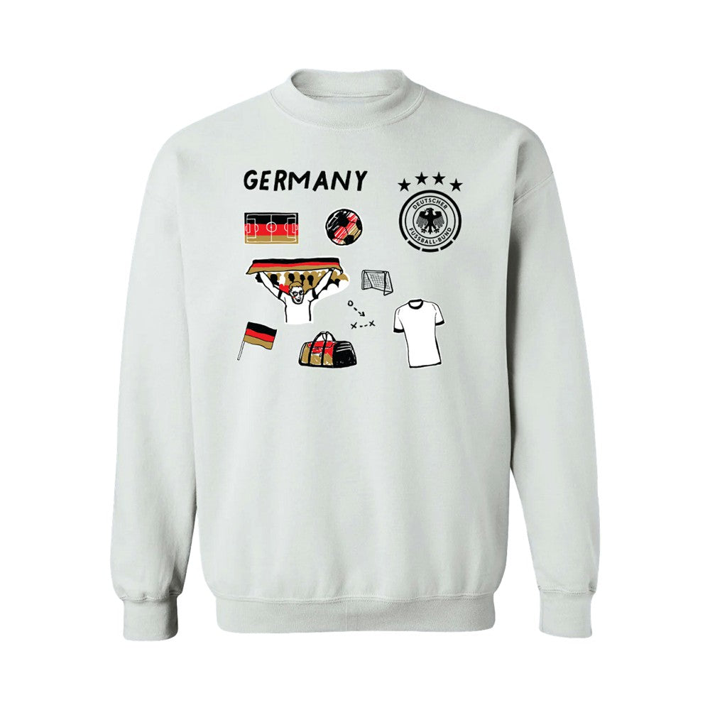 Germany National Team Vive La Fete Women's Impressions Icons Sweatshirt -  White