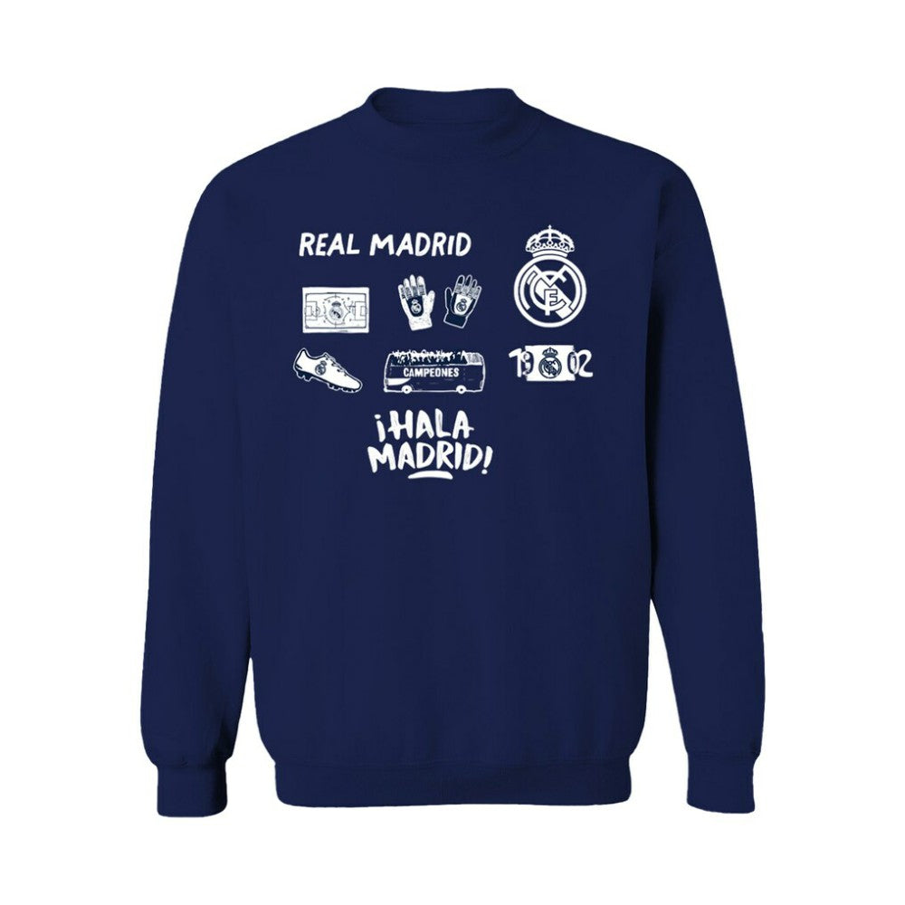 Real Madrid Vive La Fete Women's Impressions Icons Sweatshirt -  Navy