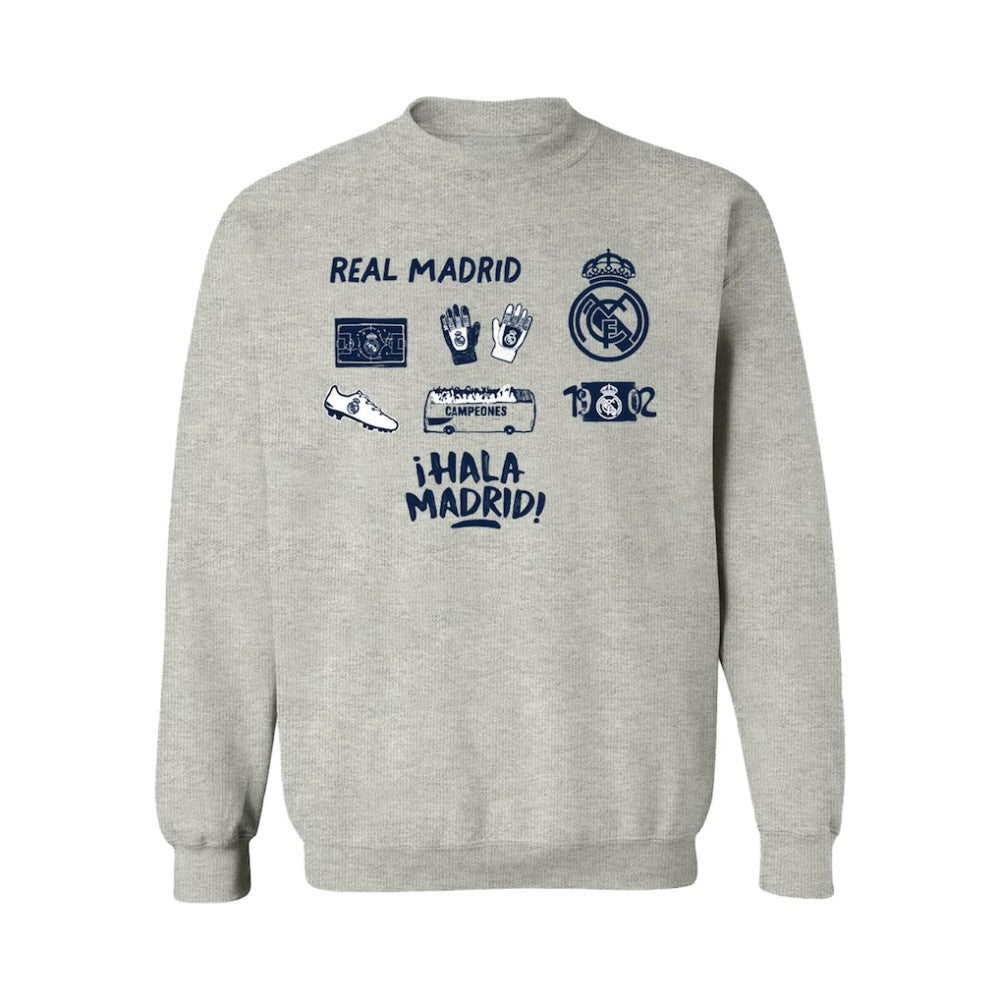 Real Madrid Vive La Fete Women's Impressions Icons Sweatshirt -  Gray