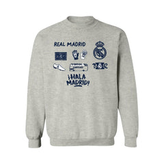 Real Madrid Vive La Fete Women's Impressions Icons Sweatshirt -  Gray