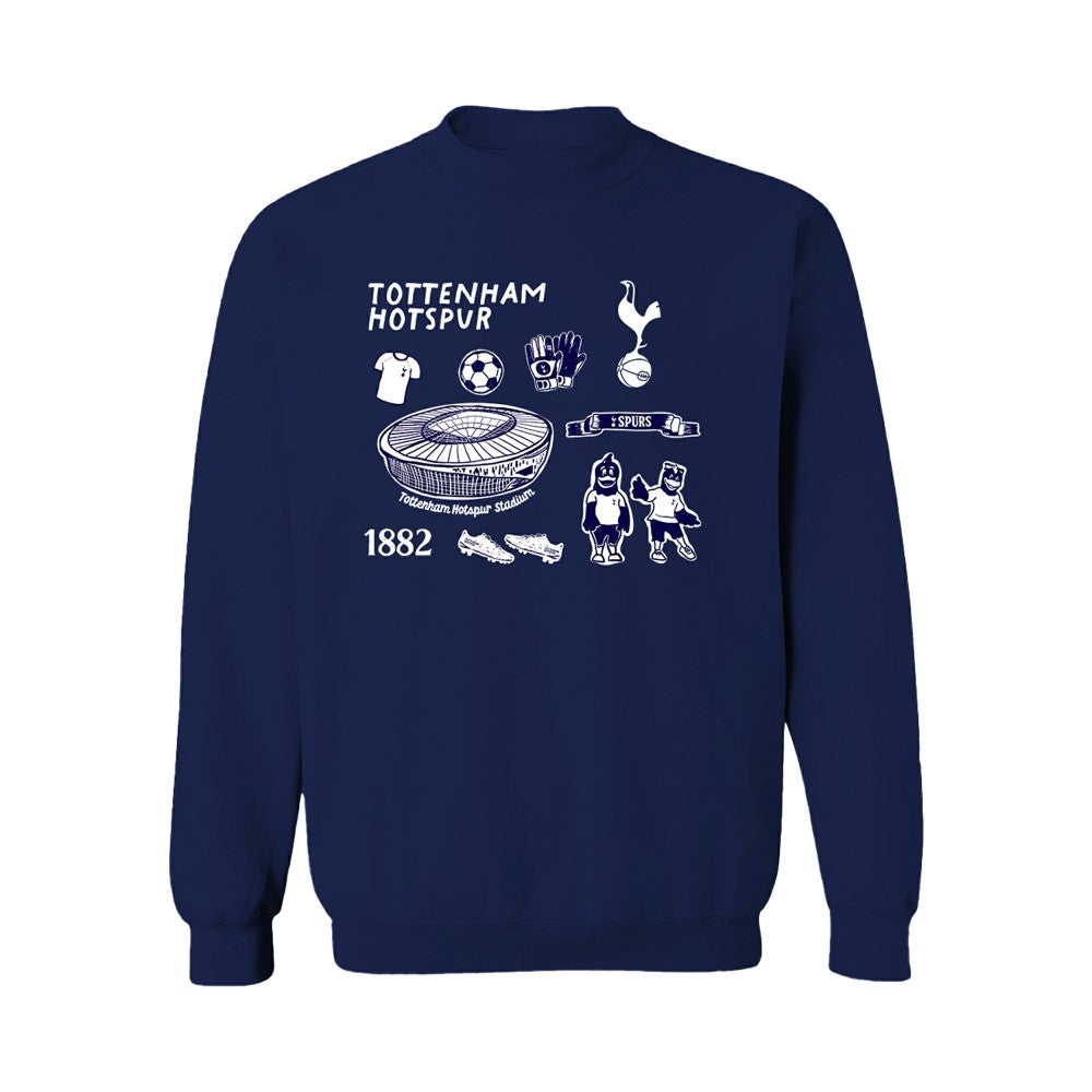Tottenham Hotspur Vive La Fete Women's Impressions Icons Sweatshirt -  Navy