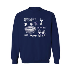 Tottenham Hotspur Vive La Fete Women's Impressions Icons Sweatshirt -  Navy