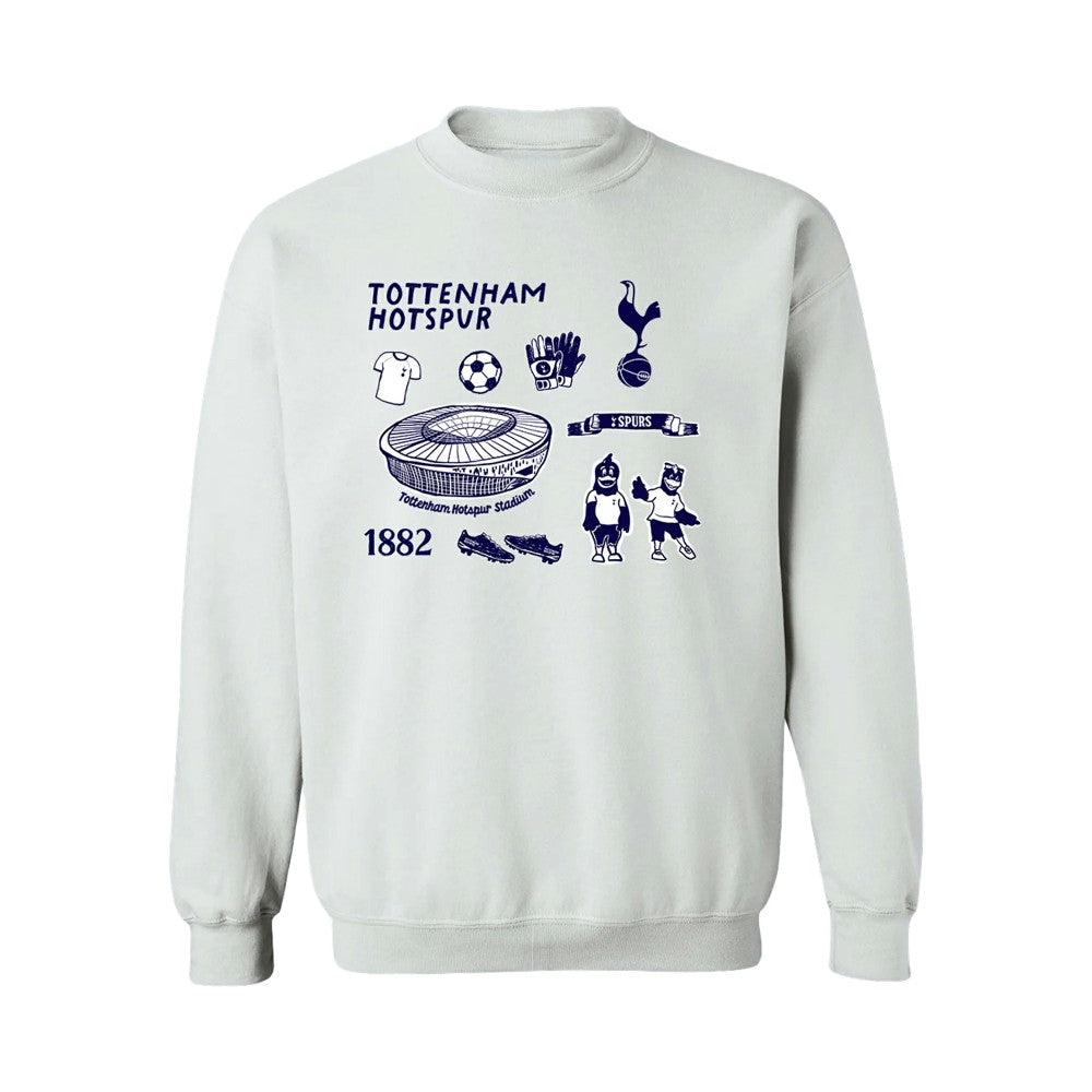 Tottenham Hotspur Vive La Fete Women's Impressions Icons Sweatshirt -  White