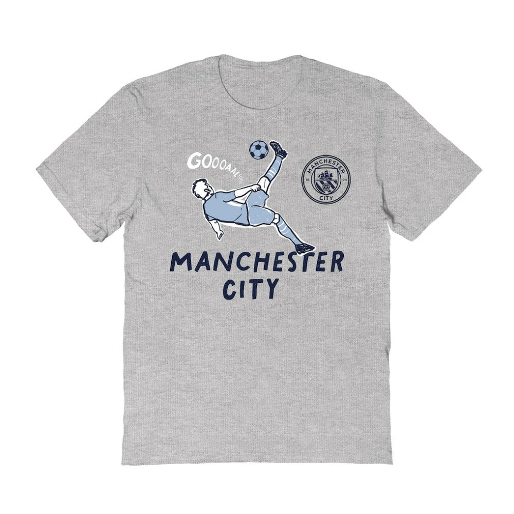 Manchester City Vive La Fete Women's Chilena Style T-Shirt -  Gray