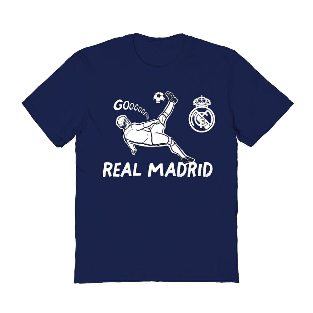 Real Madrid Vive La Fete Women's Chilena Style T-Shirt -  Navy