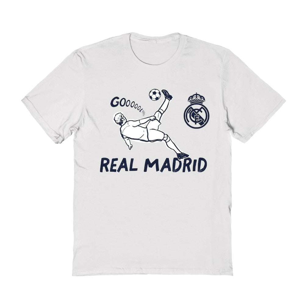 Real Madrid Vive La Fete Women's Chilena Style T-Shirt -  White