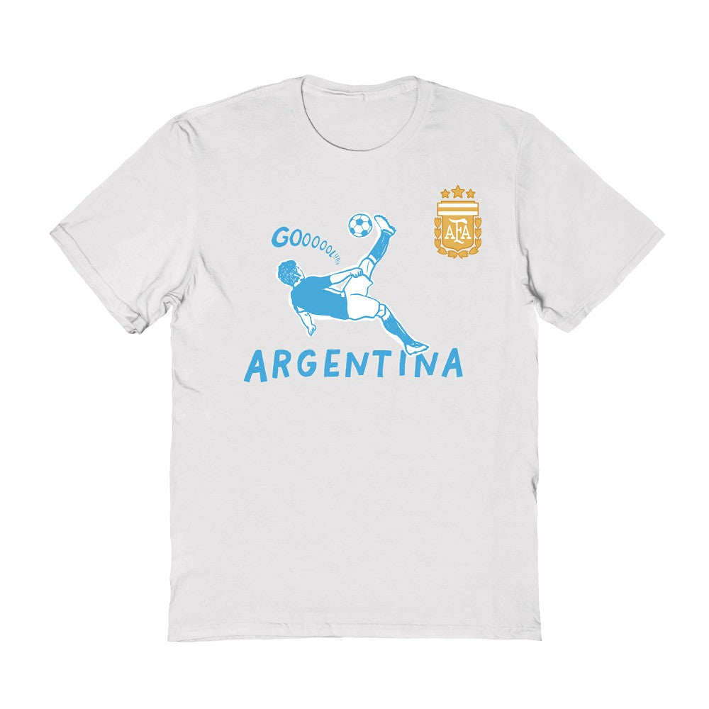 Argentina National Team Vive La Fete Women's Chilena Style T-Shirt -  White