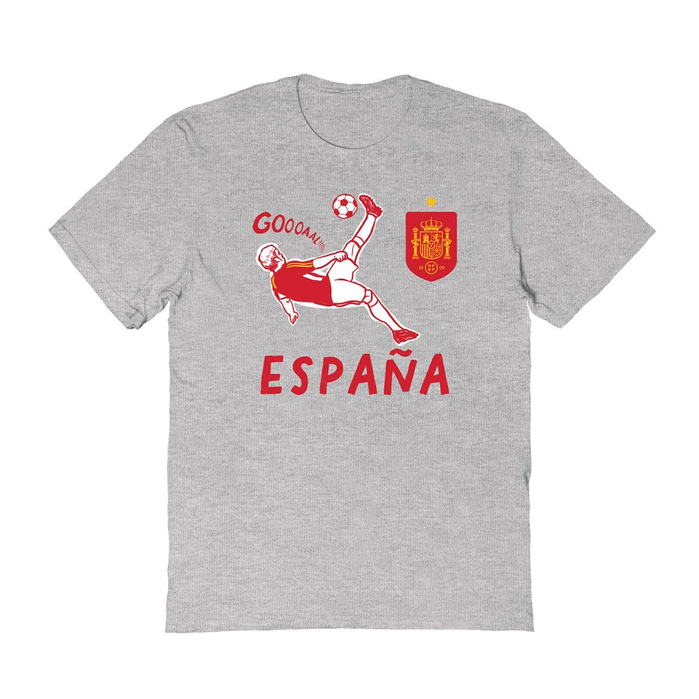 Spain National Team Vive La Fete Women's Chilena Style T-Shirt -  Gray