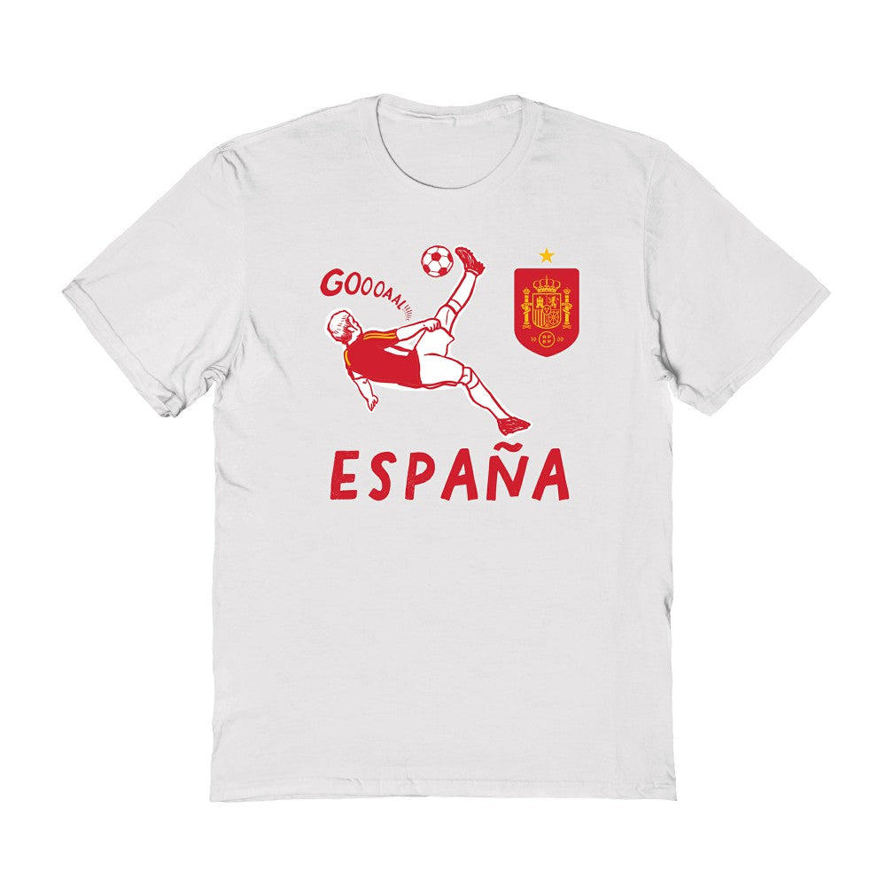 Spain National Team Vive La Fete Women's Chilena Style T-Shirt -  White