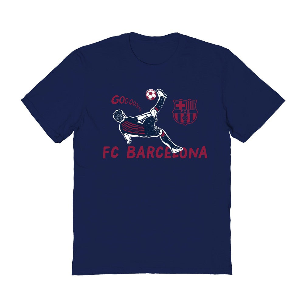 Barcelona Vive La Fete Women's Chilena Style T-Shirt -  Navy