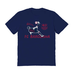 Barcelona Vive La Fete Women's Chilena Style T-Shirt -  Navy