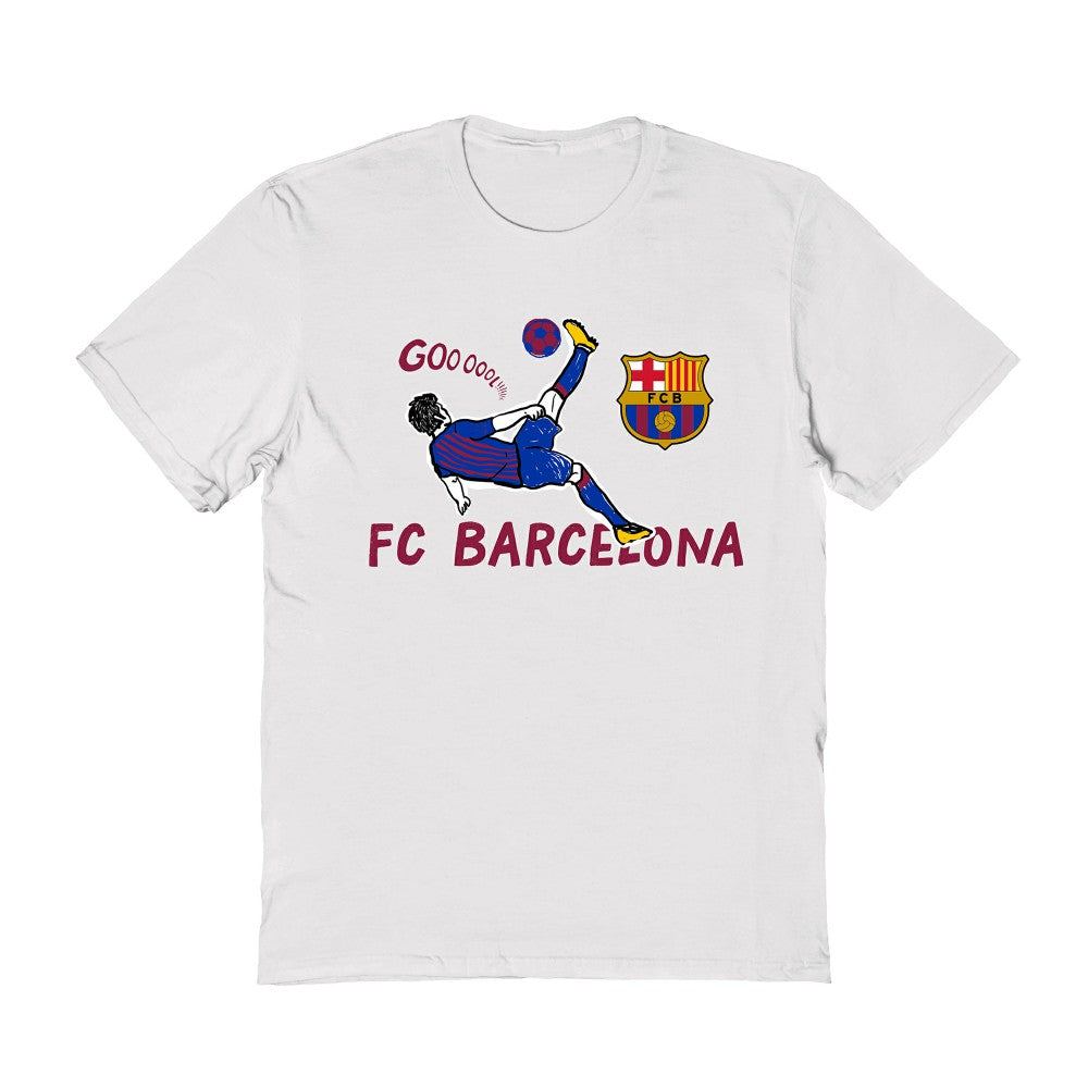 Barcelona Vive La Fete Women's Chilena Style T-Shirt -  White