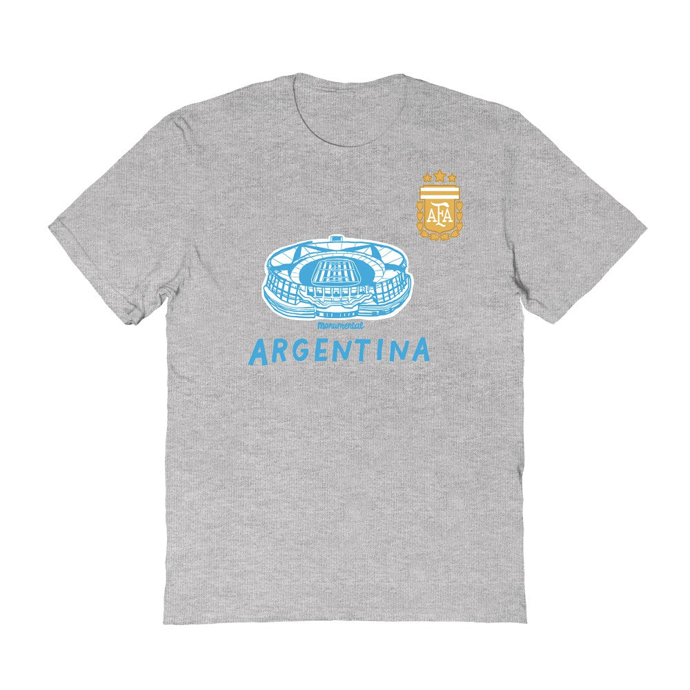 Argentina National Team Vive La Fete Women's Stadium Style T-Shirt -  Gray