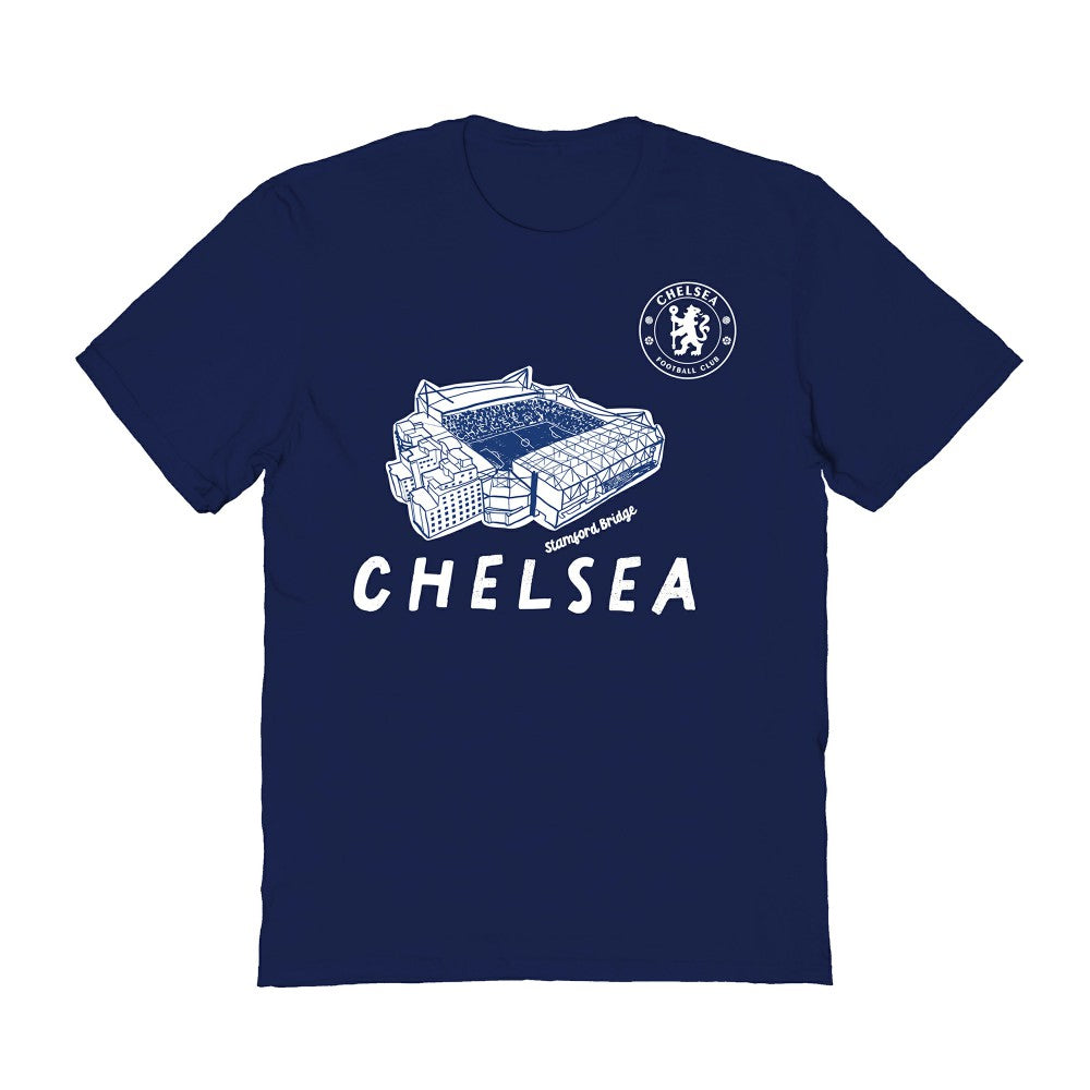 Chelsea Vive La Fete Women's Stadium Style T-Shirt -  Navy