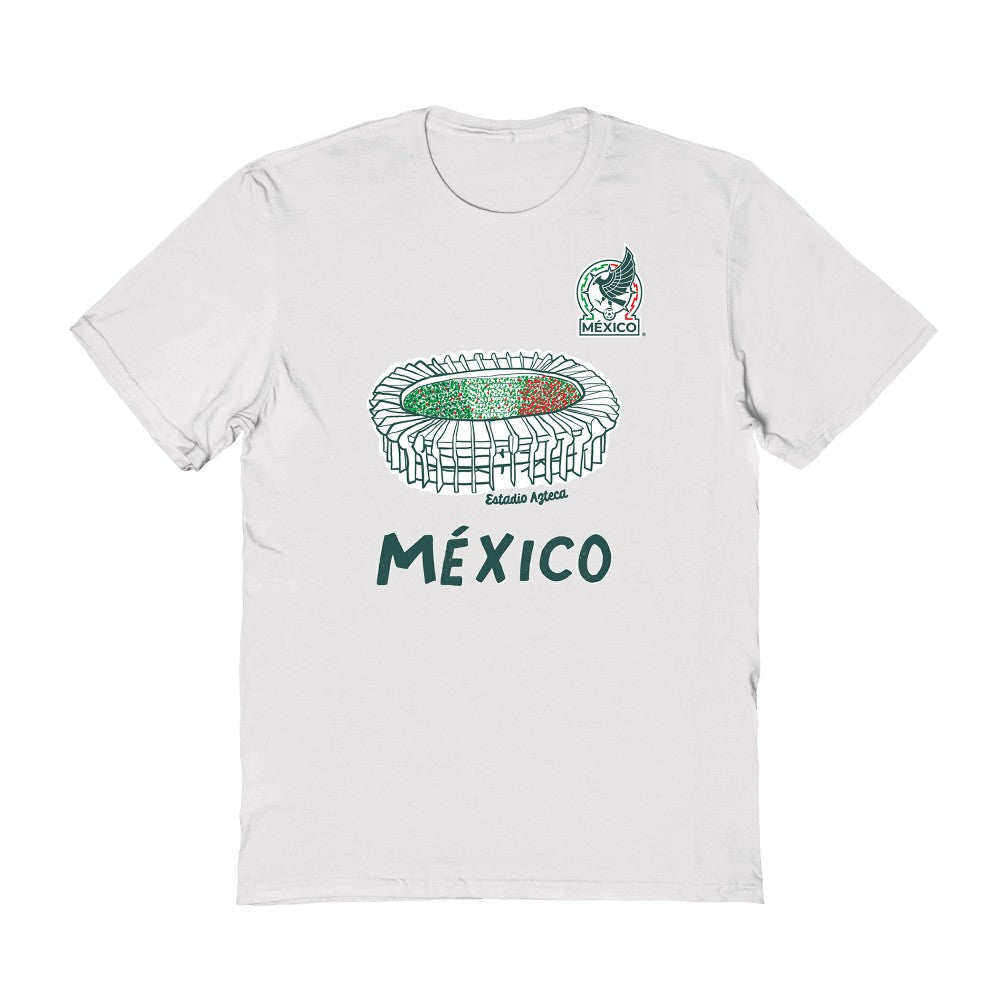 Mexico National Team Vive La Fete Women's Stadium Style T-Shirt -  White