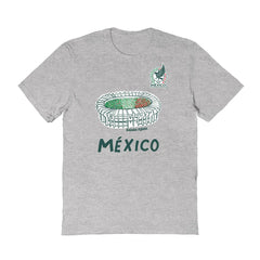 Mexico National Team Vive La Fete Women's Stadium Style T-Shirt -  Gray