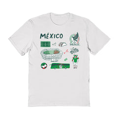 Mexico National Team Vive La Fete Women's Impressions Icons T-Shirt -  White