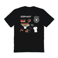 Germany National Team Vive La Fete Women's Impressions Icons T-Shirt -  Black