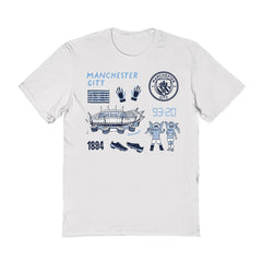 Manchester City Vive La Fete Women's Impressions Icons T-Shirt -  White