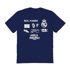Real Madrid Vive La Fete Women's Impressions Icons T-Shirt -  Navy