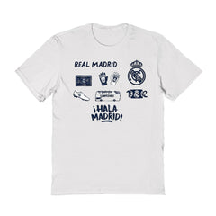 Real Madrid Vive La Fete Women's Impressions Icons T-Shirt -  White