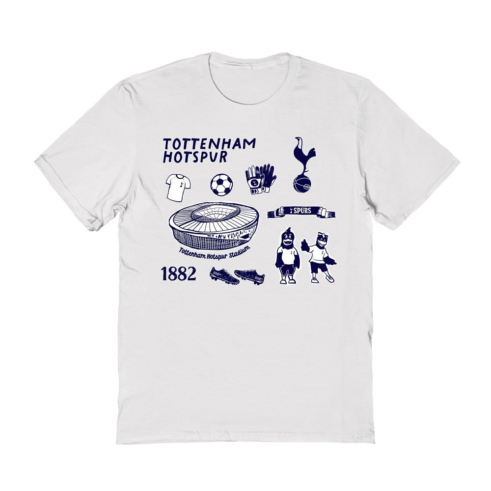 Tottenham Hotspur Vive La Fete Women's Impressions Icons T-Shirt -  White
