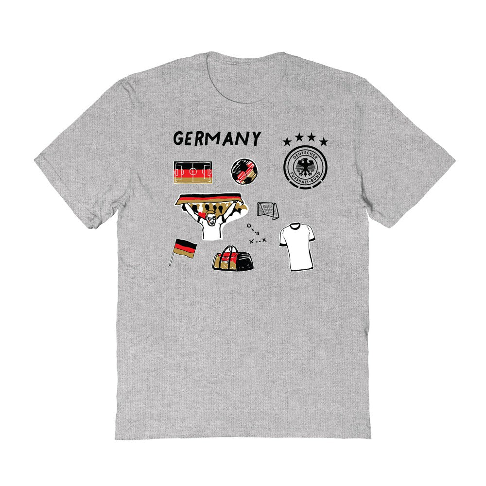 Germany National Team Vive La Fete Women's Impressions Icons T-Shirt -  Gray