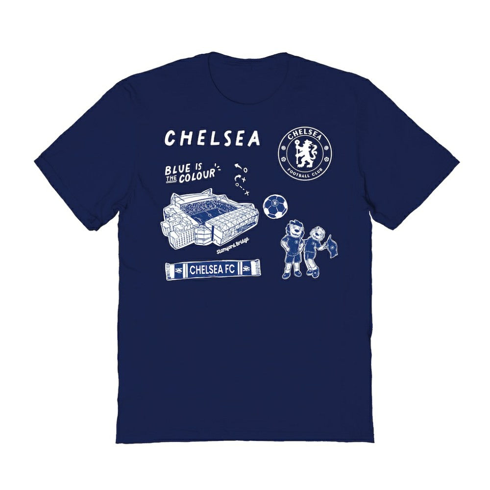 Chelsea Vive La Fete Women's Impressions Icons T-Shirt -  Navy