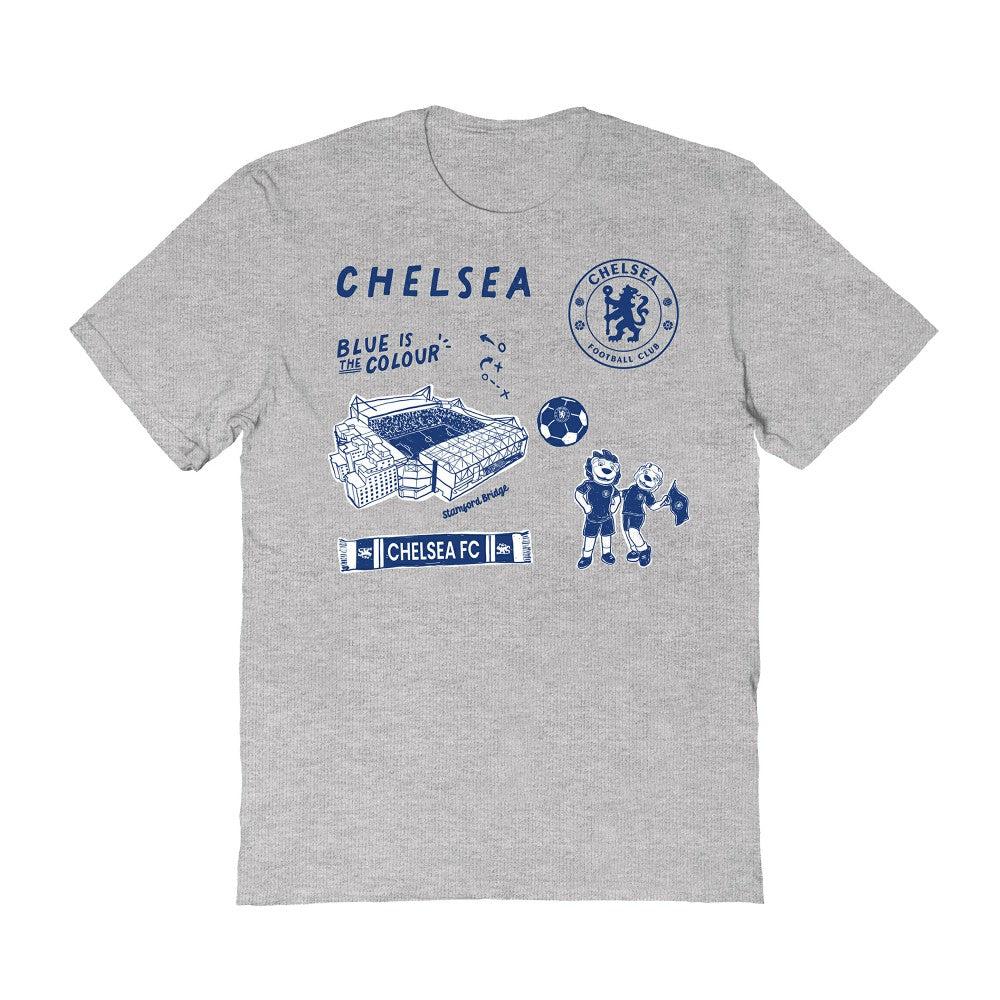 Chelsea Vive La Fete Women's Impressions Icons T-Shirt -  Gray