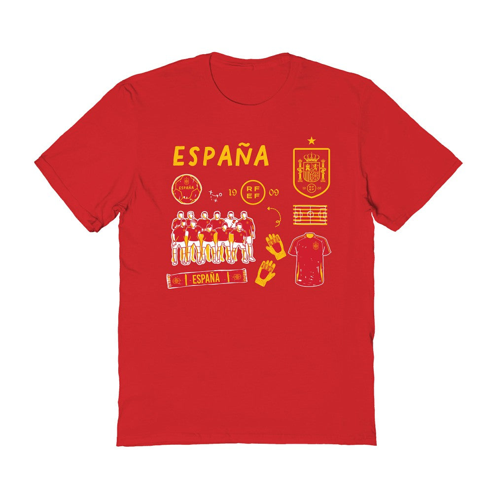 Spain National Team Vive La Fete Women's Impressions Icons T-Shirt -  Red