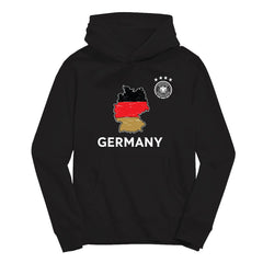 Germany National Team Vive La Fete Youth Map Style Hoodie -  Black