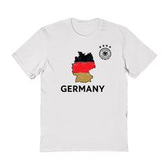 Germany National Team Vive La Fete Adult Map Style T-Shirt -  White
