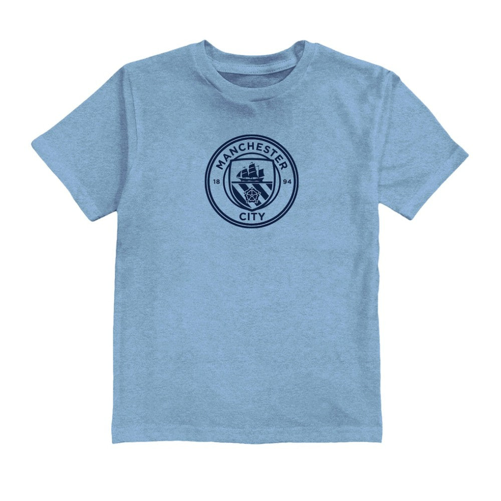Phil Foden Manchester City Vive La Fete Youth Player Name & Number Color Badge T-Shirt -  Light Blue