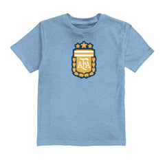 Lautaro Martinez Argentina National Team Vive La Fete Youth Player Name & Number Color Badge T-Shirt -  Light Blue