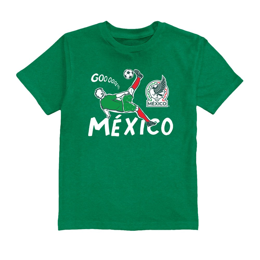 Raúl Jiménez Mexico National Team Vive La Fete Youth Player Name & Number Chilena Style T-Shirt -  Green