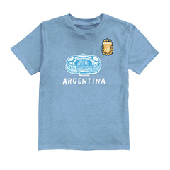 Julián Álvarez Argentina National Team Vive La Fete Youth Player Name & Number Stadium Style T-Shirt -  Light Blue