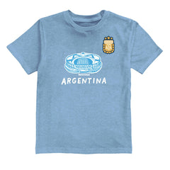 Lionel Messi Argentina National Team Vive La Fete Youth Player Name & Number Stadium Style T-Shirt -  Light Blue