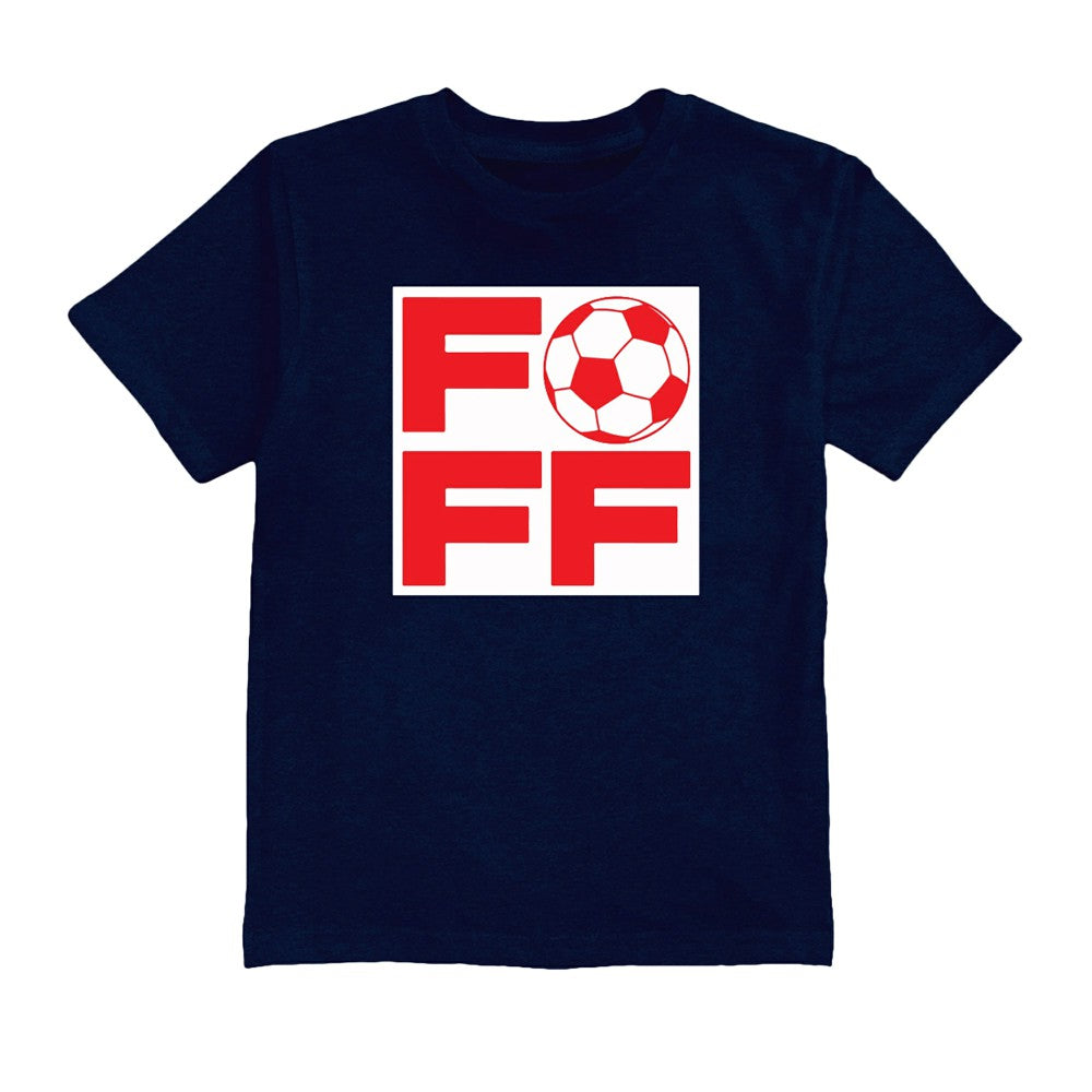 France National Team Vive La Fete Youth FFF Logo T-Shirt -  Navy