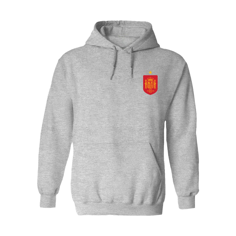 Spain National Team Vive La Fete Women's Color Badge Fleece Hoodie -  Gray