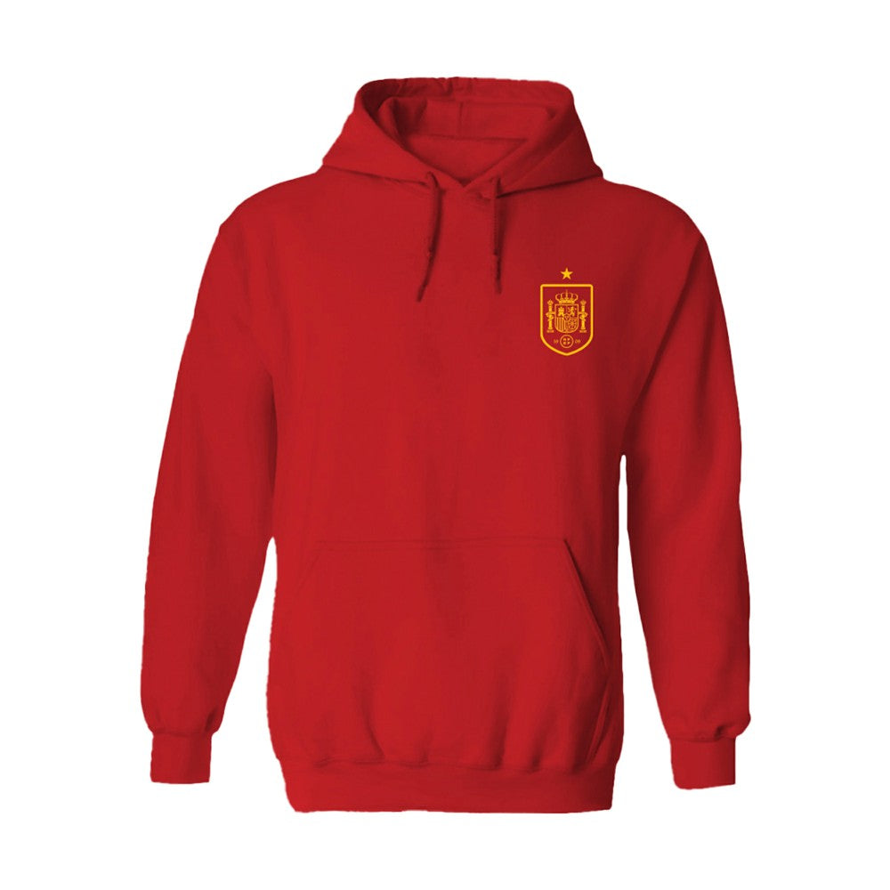 Spain National Team Vive La Fete Women's Color Badge Fleece Hoodie -  Red