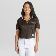 MLB San Diego Padres WEAR by Erin Andrews Women's Cropped Polo