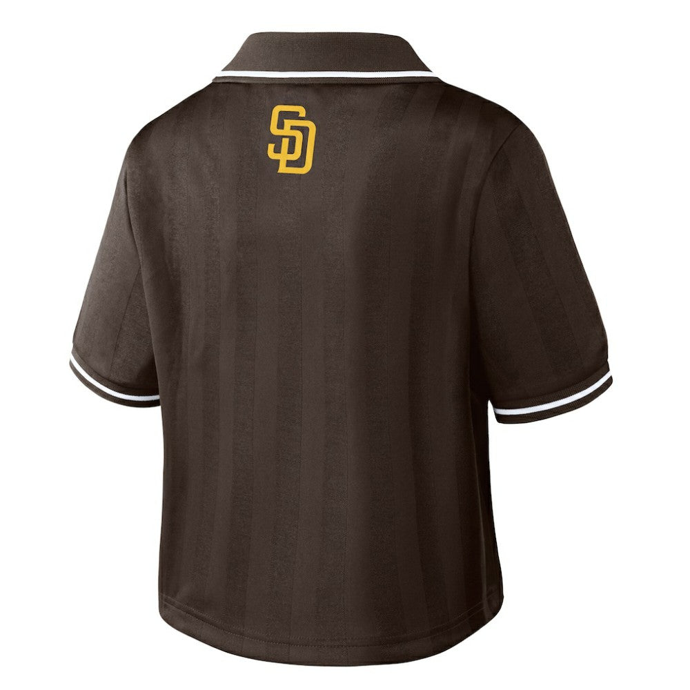 MLB San Diego Padres WEAR by Erin Andrews Women's Cropped Polo