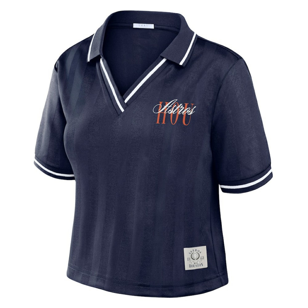 MLB Houston Astros WEAR by Erin Andrews Women's Cropped Polo