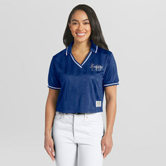 MLB Los Angeles Dodgers WEAR by Erin Andrews Women's Cropped Polo