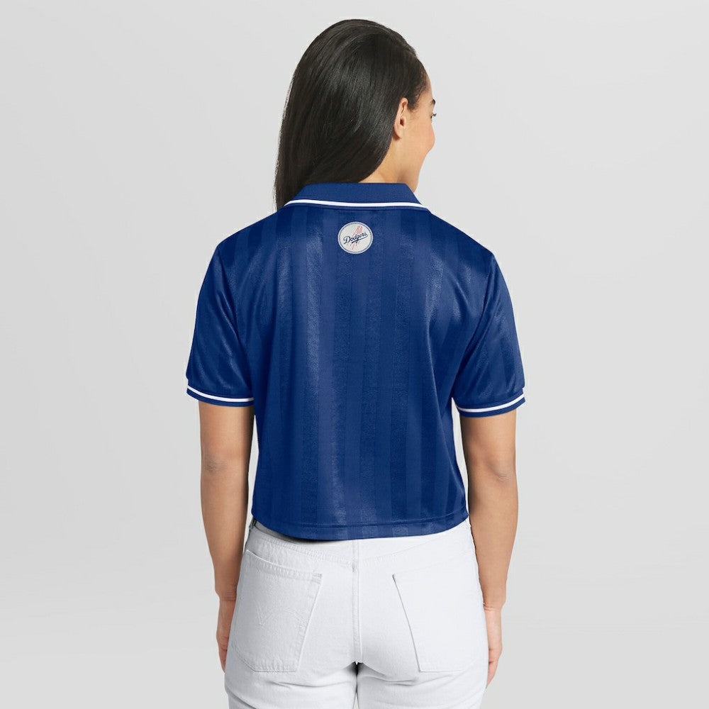 MLB Los Angeles Dodgers WEAR by Erin Andrews Women's Cropped Polo