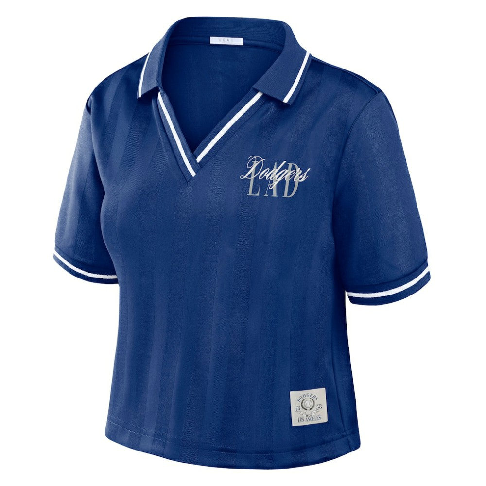MLB Los Angeles Dodgers WEAR by Erin Andrews Women's Cropped Polo
