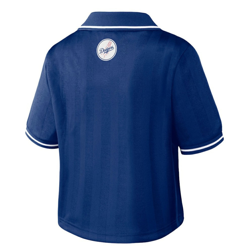 MLB Los Angeles Dodgers WEAR by Erin Andrews Women's Cropped Polo