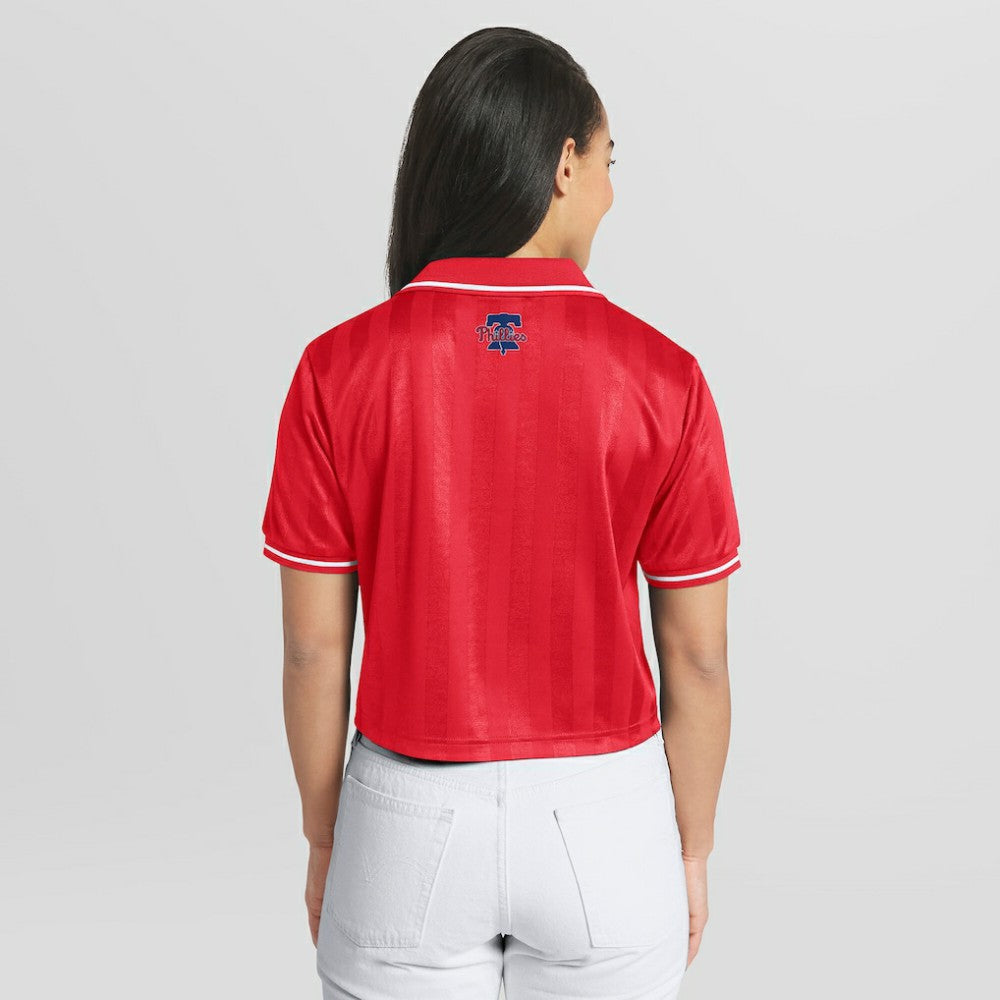 MLB Philadelphia Phillies WEAR by Erin Andrews Women's Cropped Polo