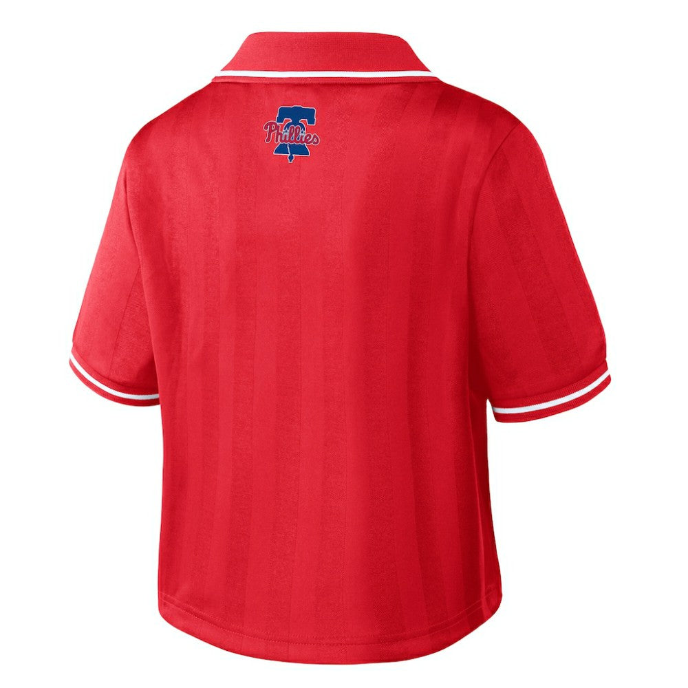 MLB Philadelphia Phillies WEAR by Erin Andrews Women's Cropped Polo